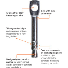 Powers Fastening Innovations as All Steel Tie Wire Anchor